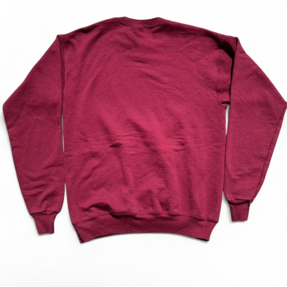 Hanes Sweatshirt Mens Small Maroon Long Sleeve Eco Smart Blank Pullover